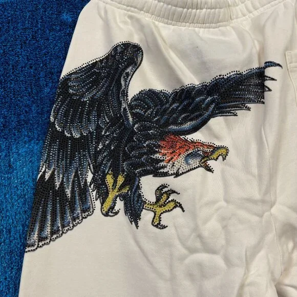 Ed Hardy x MGK Lost Americana Eagle Rhinestone Sweatpants XL